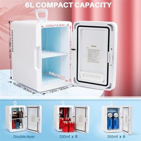 img 3 attached to 🎁 AstroAI Mini Fridge 6L/8 Can Skincare Fridge for Bedroom - Improved Temperature Control - AC/12V DC Portable Cooler and Warmer for Christmas Gift, Skincare, Drinks, Medications, ETL Listed (Pink)