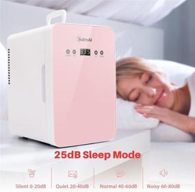 img 1 attached to 🎁 AstroAI Mini Fridge 6L/8 Can Skincare Fridge for Bedroom - Improved Temperature Control - AC/12V DC Portable Cooler and Warmer for Christmas Gift, Skincare, Drinks, Medications, ETL Listed (Pink)