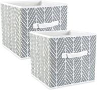 📦 dii non woven storage collection polyester herringbone bin, large set - gray, 13x13x13" cube (2 pieces): organize with style logo