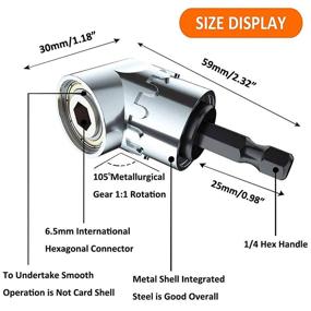 img 2 attached to Extension 105°Right Attachment Universal Screwdriver