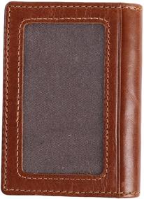 img 2 attached to 👝 Genuine Leather Men's Bifold Wallet - Pocket-Sized Accessory