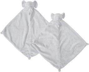 img 4 attached to 🐘 Grey Elephant Cuddle Twins Blankie by Angel Dear