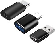 🔌 удобный набор адаптеров 3 в 1: usb c к разъему 3,5 мм женскому, usb c женский к usb мужскому, usb женский к usb c мужскому – универсальность для устройств mac, наушников и динамиков – набор из 3 штук логотип