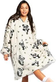 img 3 attached to Oodie Blanket Hoodie: Premium Wearable Blanket in Adult & Kids Sizes, Various Patterns & Colors, Oversized Hoodie Blanket for Women & Men