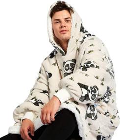 img 2 attached to Oodie Blanket Hoodie: Premium Wearable Blanket in Adult & Kids Sizes, Various Patterns & Colors, Oversized Hoodie Blanket for Women & Men