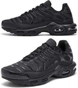 img 4 attached to BinGoDug Sneakers Basketball Athletics Trainers，Black Men's Shoes