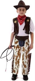 img 4 attached to YOLSUN Cowboy Costume Pretend Dress: 🤠 Authentic Wild West Attire for Unforgettable Adventures