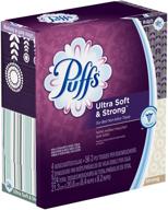 🧻 мягкие и прочные платочки puffs, белые, 224 штуки (1 упаковка) (3700035295) логотип