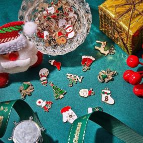 img 2 attached to 🎄 128 Pieces of Christmas Pendant Charms Enamel DIY Jewelry Charms - Christmas Theme Charm Pendants for Bracelet, Necklace, Earring Craft Making - Clothes Sewing Bag Decoration Scrapbooking Supplies - 32 Styles Available