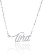 💎 exquisite aolo personalized custom name necklace - ideal script initial nameplate jewelry for girls and women logo