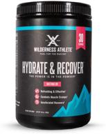wilderness athlete liquid hydration powder electrolyte drink mix - speedy recovery with bcaas, hydro powder infused with 1000mg vitamin c - watermelon flavor, 14.8 oz logo