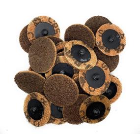 img 2 attached to SIGNI Abrasive Non Woven Nylon Surface Conditioning Disc R-Type Quick Change Disc (Brown Coarse