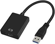 🔌 usb to hdmi adapter - 1080p hd audio video converter - multiple monitors cable for pc laptop projector hdtv - windows xp 7/8/8.1/10 compatible - usb 3.0/2.0 - not support mac/linux/vista logo