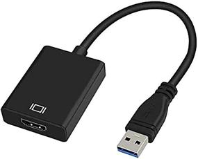 img 4 attached to 🔌 USB to HDMI Adapter - 1080P HD Audio Video Converter - Multiple Monitors Cable for PC Laptop Projector HDTV - Windows XP 7/8/8.1/10 Compatible - USB 3.0/2.0 - Not Support Mac/Linux/Vista
