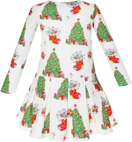 img 2 attached to 🎄 Sunny Fashion Christmas Stockings: Stylish Holiday Dresses for Girls