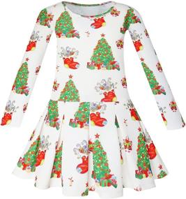 img 3 attached to 🎄 Sunny Fashion Christmas Stockings: Stylish Holiday Dresses for Girls