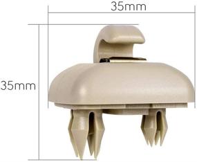 img 2 attached to Наслаждайтесь двойным пакетом кронштейнов крючка для солнечного козырька Porpor Booya для A1 A3 A4 A5 Q3 Q5 оригинальное оборудование (8E0 857 562) (бежевый)