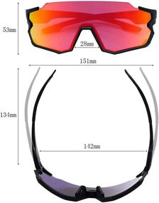 img 1 attached to Ultimate Polarized Sports Sunglasses: HTTOAR Cycling Glasses for All Outdoor Sports, 3 Interchangeable Lenses Included