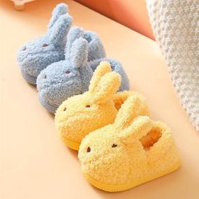 img 3 attached to 🐰 Adorable ZHENTAO Toddler Girls & Boys Fluffy Bunny Slippers – Cozy Winter Warmth for Indoor Comfort