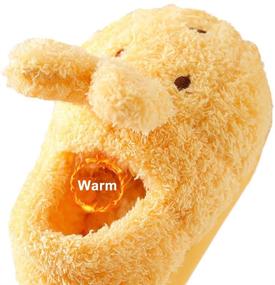 img 2 attached to 🐰 Adorable ZHENTAO Toddler Girls & Boys Fluffy Bunny Slippers – Cozy Winter Warmth for Indoor Comfort