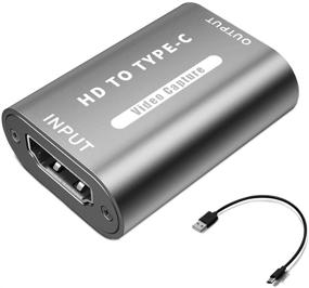 img 4 attached to 📸 Карта захвата видео HDMI в USB 2.0 - Захват видео высокой четкости через зеркальный фотоаппарат, видеокамеру или экшн-камеру с выходом 1080P - Совместима с VLC, OBS, Amcap, Potplayer - серый