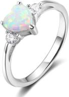 💍 captivating heart-shaped white opal engagement promise band ring in acefeel's elegant 925 sterling silver logo