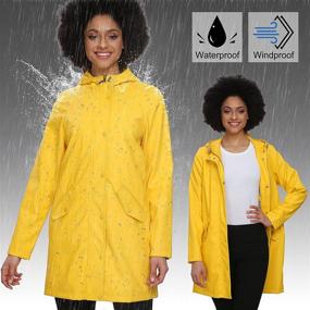 img 3 attached to Fahsyee Women's Waterproof Hooded Raincoat - Long Active Outdoor Windbreaker Jacket