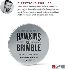 img 2 attached to Hawkins & Brimble Beard Balm 50g / 1.69 fl oz. - Promote Smooth and Manageable Beard Growth with Acclaimed Signature Scent