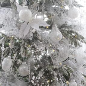 img 1 attached to Sea Team 91-Pack Assorted Clear Christmas Ornaments: Transparent, Shatterproof Baubles for Xmas Tree Decorations (2-5 Inches, White)