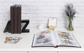 img 1 attached to Set of 4 DesignOvation Debossed Faux Leather Photo Albums in Brown – Holds 300 4x6 Photos