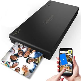 img 4 attached to Компактный портативный мобильный фотопринтер - Беспроводная печать цветных изображений с iPhone, iPad или камеры Android - Миниатюрный карманный размер для путешествий - SereneLife PICKIT22BK (черный)
