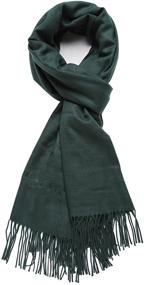 img 1 attached to Anboor Cashmere Blanket Tassel Black Women's Accessories for Scarves & Wraps