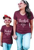 👩 sidefeel mother daughter matching sweatshirt set - short sleeve letter t shirt logo