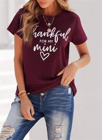 img 2 attached to 👩 Sidefeel Mother Daughter Matching Sweatshirt Set - Short Sleeve Letter T Shirt