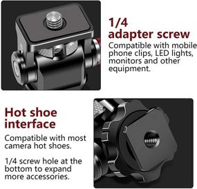 img 1 attached to Enhanced Field Monitor Holder Mount: Cold Shoe Swivel & Tilt Adjustable 🔭 Camera Monitor Mount for 5/7 inch Monitors, 180° Tilt & 360° Swivel Support