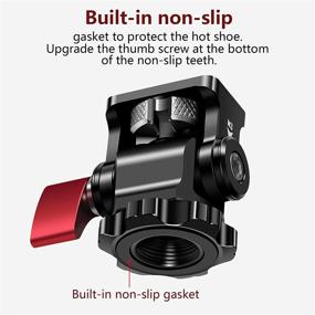 img 3 attached to Enhanced Field Monitor Holder Mount: Cold Shoe Swivel & Tilt Adjustable 🔭 Camera Monitor Mount for 5/7 inch Monitors, 180° Tilt & 360° Swivel Support