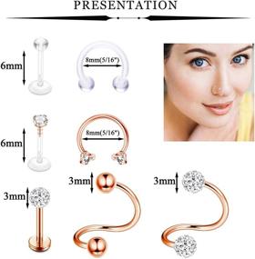 img 3 attached to BodyBonita Cartilage Earrings Stainless Piercing Women's Jewelry