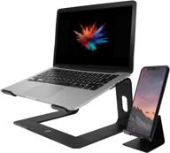 📱 stepup 2in1 laptop stand: ergonomic aluminum docking station & phone holder for desk - versatile, portable computer riser for macbook pro, ipad, notebook, etc. logo