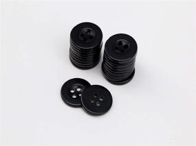 img 1 attached to 🔘 GANSSIA 15mm Black Button 5/8 Inch Pack of 200pcs: Small Size 4 Holes Sewing Buttons for Craft Projects