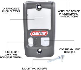img 3 attached to 🔒 Enhance Security and Convenience with Genie Series II Garage Door Opener Wall Console - Sure-Lock/Vacation Lock, Light Control - Compatible with All Genie Series II Openers - Model GBWCSL2