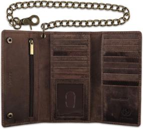 img 1 attached to Blocking Tri Fold Cowhide Leather Wallet Men's Accessories and Wallets, Card Cases & Money Organizers