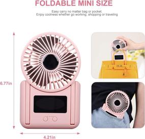 img 2 attached to Portable Battery Operated Fan: Small Table Fan with Powerful Airflow and Quiet Operation for Home, Office, Bedroom, Desktop – Adjustable Speed Head, Mini Personal Fan (4 Inch)