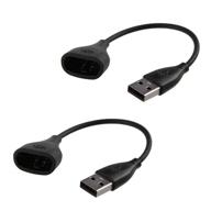 🔌 2-pack replacement usb charger cable for fitbit one band wireless activity bracelet - black (length: 12cm) logo
