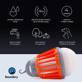 img 2 attached to 🦟 2 in 1 Bug Bulb Camping Lantern and Electric Bug Zapper - Boundery Bug Zapper Light Bulb Waterproof and Portable - Fly, Gnat, Mosquito Killer - LED Tent Lamp for Indoor & Outdoor Bug Zapper (1 Pack)