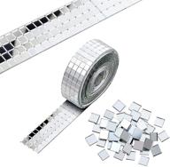 🔆 set of 1600 self-adhesive mini mirror stickers - square glass mirrors mosaic tiles for diy crafts - decorative mirrored mosaic stickers in silver - 2 cm x 2.19 yard logo