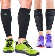 🏃 calf compression sleeves and leg wraps (4 piece): ultimate support for shin splints, pain relief, and healthy circulation for men and women - perfect for running, basketball, cycling, maternity логотип