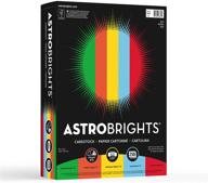 📄 neenah paper astrobrights colored cardstock, 8.5x11, 65lb/176gsm, eco 5-color assortment, 250 sheets (98853) logo