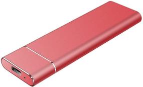 img 1 attached to 🔴 Compact and Portable 1TB/2TB Type C USB 2.0 External Hard Drive for Mac and PC - RED-V1