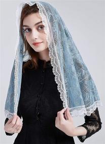 img 3 attached to Enhance Your Style with Therese Little Flower Mantilla Burgundy Women's Accessories: Perfect for Special Occasions