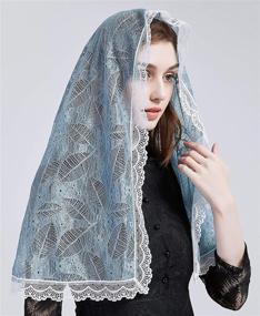 img 2 attached to Enhance Your Style with Therese Little Flower Mantilla Burgundy Women's Accessories: Perfect for Special Occasions